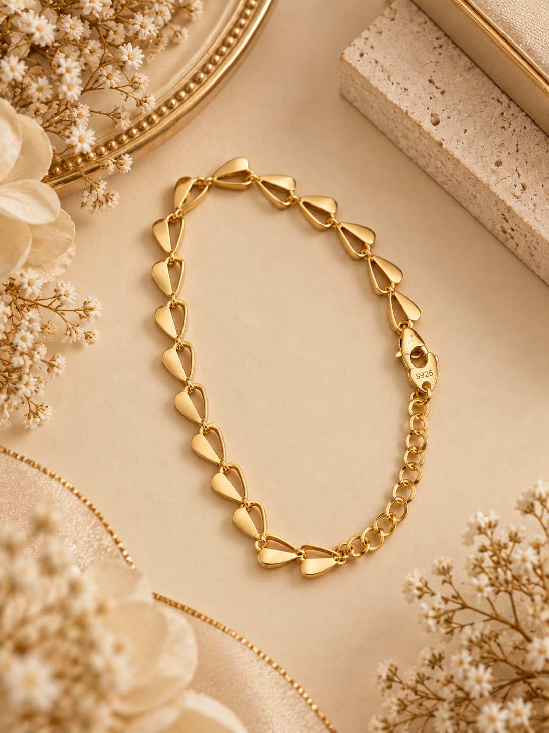 Aurielle Golden Petal Bracelet
