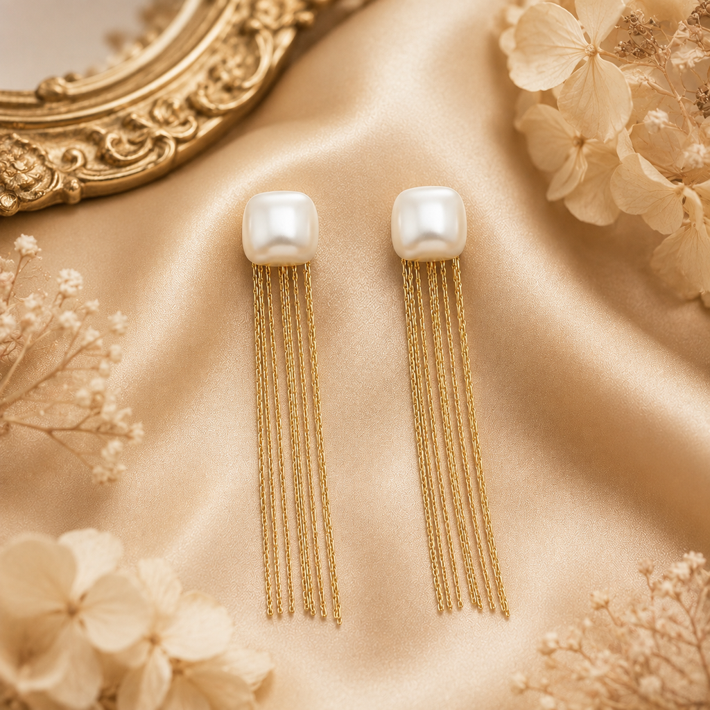 Aurielle Élan Pearl Tassel Earrings