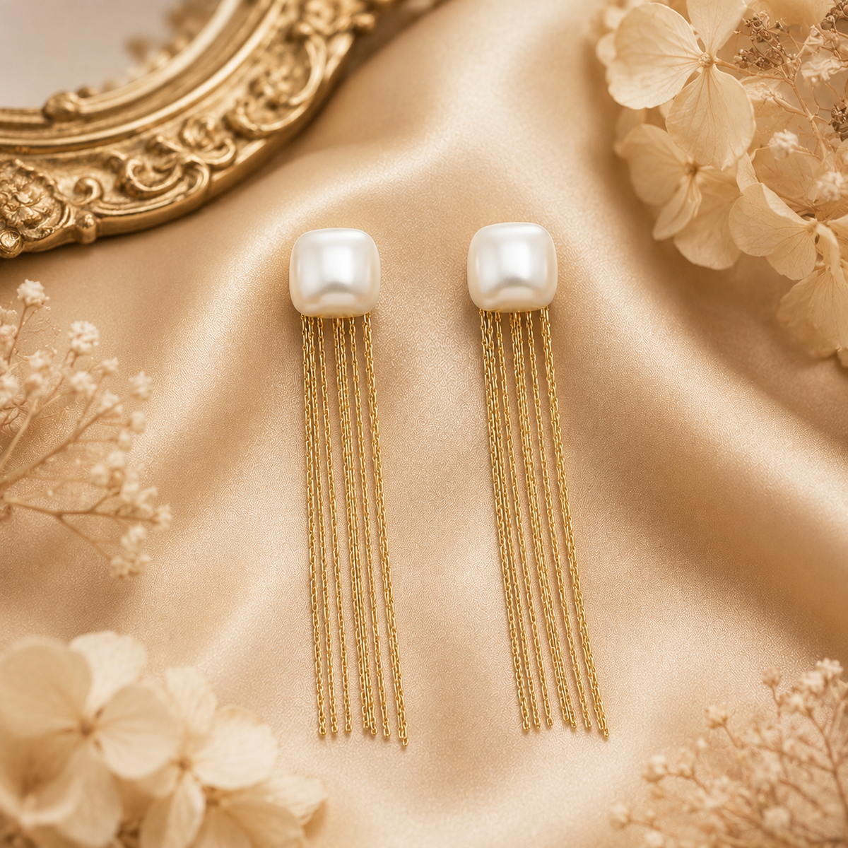 Aurielle Élan Pearl Tassel Earrings