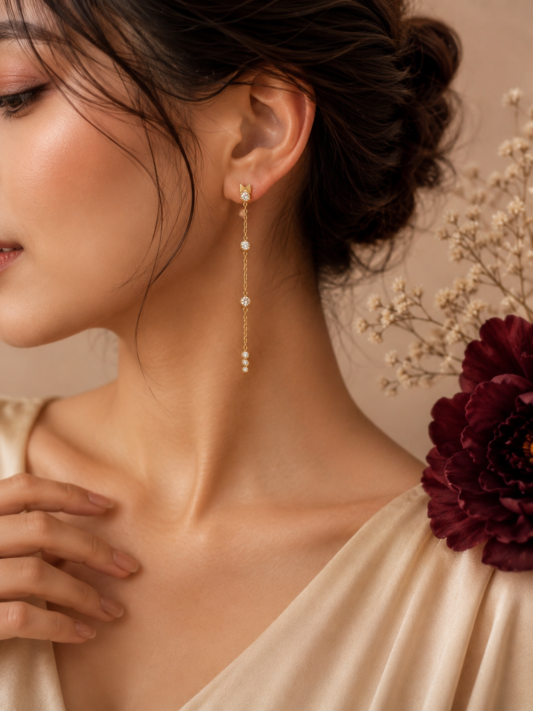 Aurielle Crystal Cascade Earrings