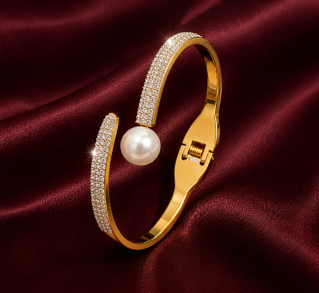 Aurielle Pearl Radiance Cuff Bracelet