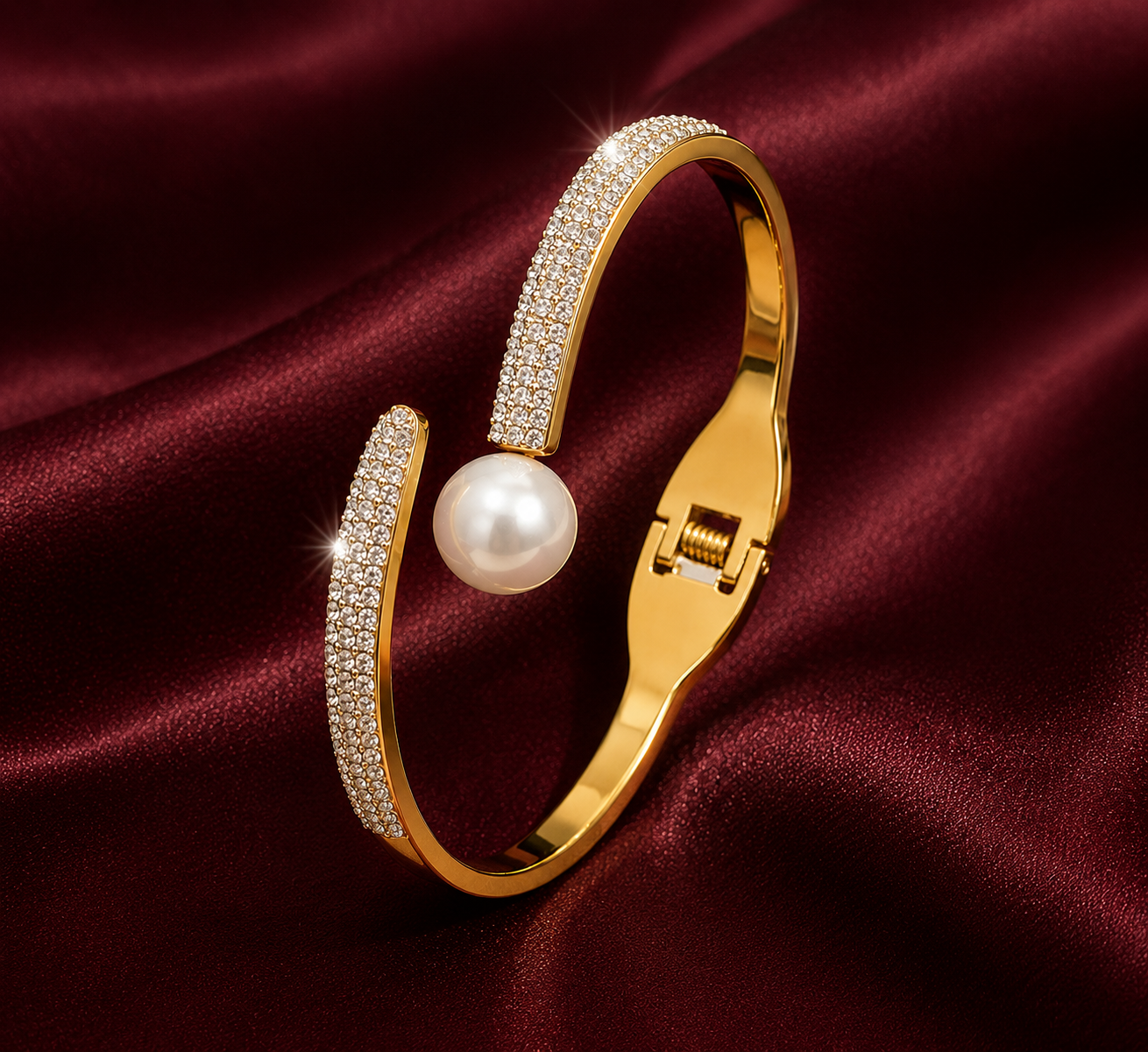 Aurielle Pearl Radiance Cuff Bracelet