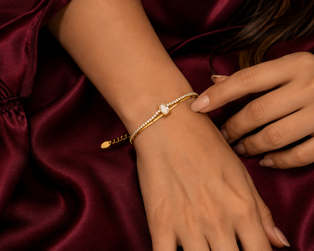 Aurielle Emerald Crystal Bracelet
