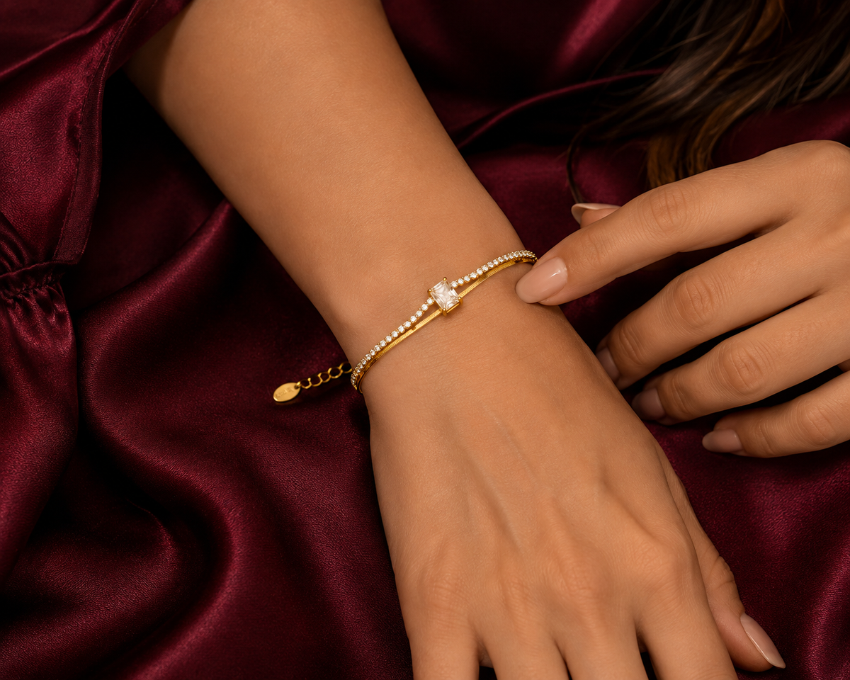 Aurielle Emerald Crystal Bracelet