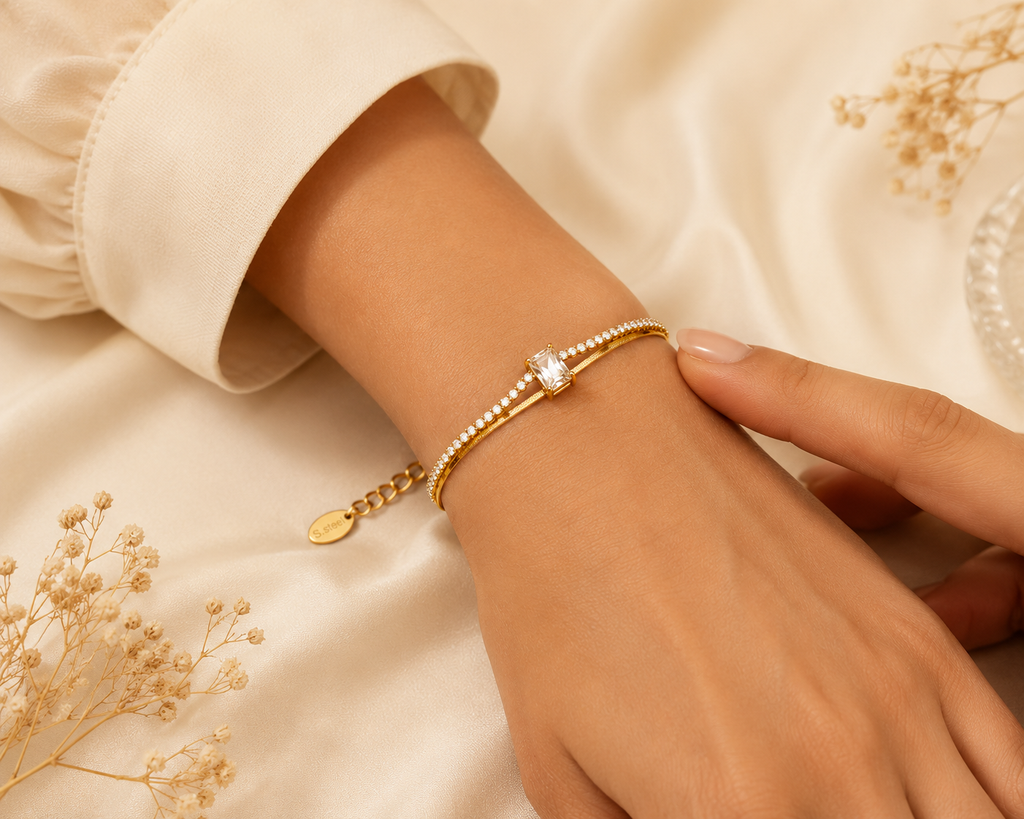 Aurielle Emerald Crystal Bracelet