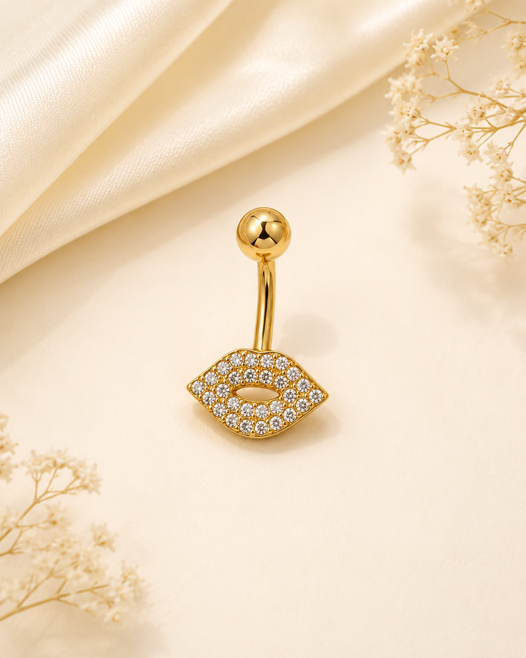 Aurielle Kiss Navel Piercing.