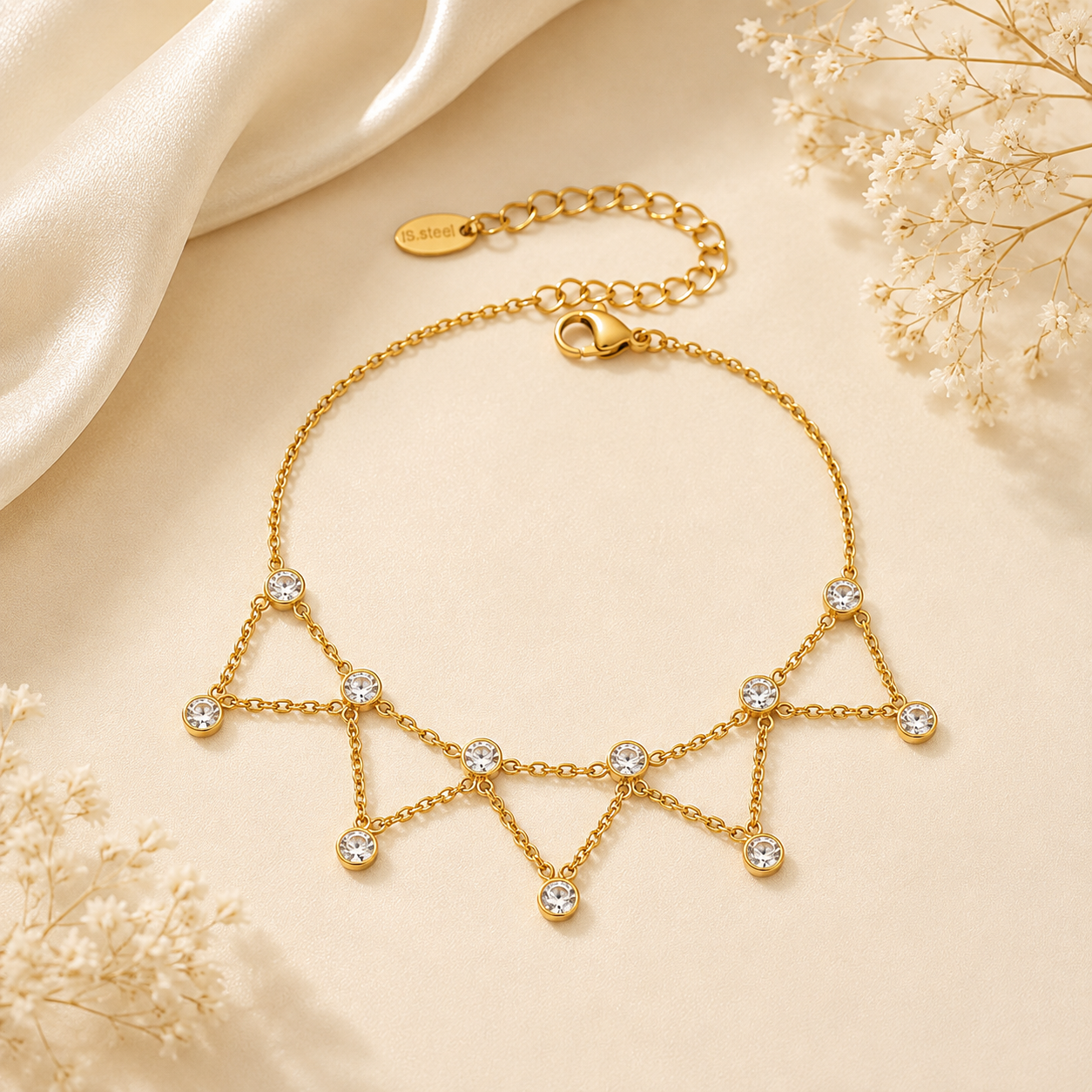 Aurielle Crystal Anklet