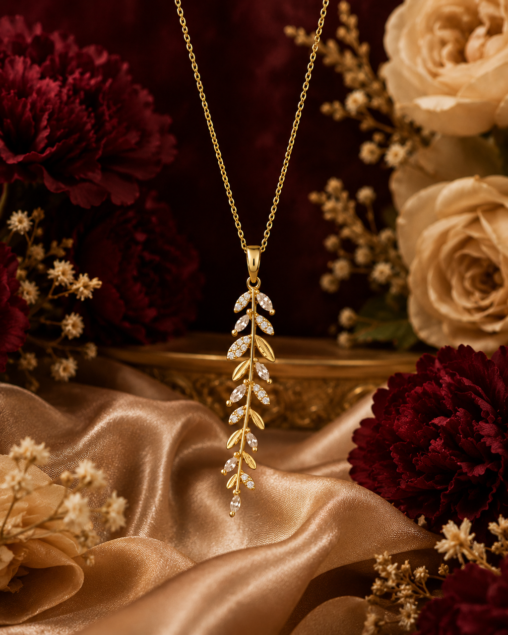Aurielle Golden Vine Necklace
