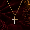Aurielle Grace Crystal Cross Necklace