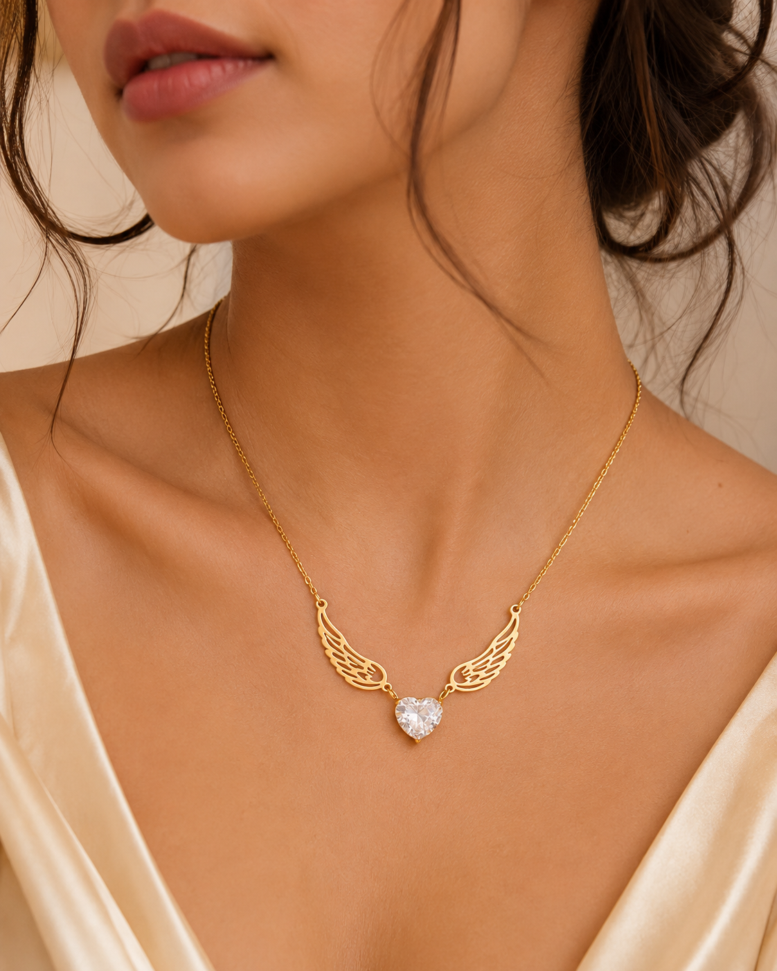 Aurielle Angel Heart Necklace