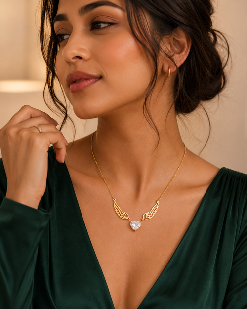Aurielle Angel Heart Necklace