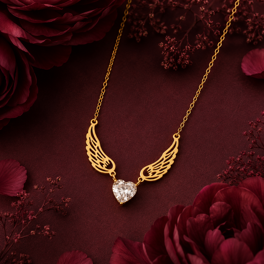 Aurielle Angel Heart Necklace