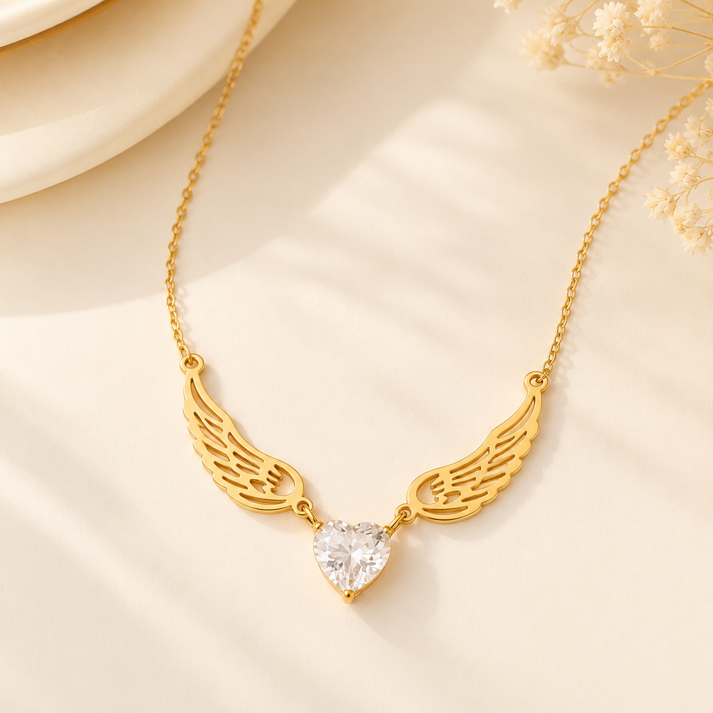 Aurielle Angel Heart Necklace