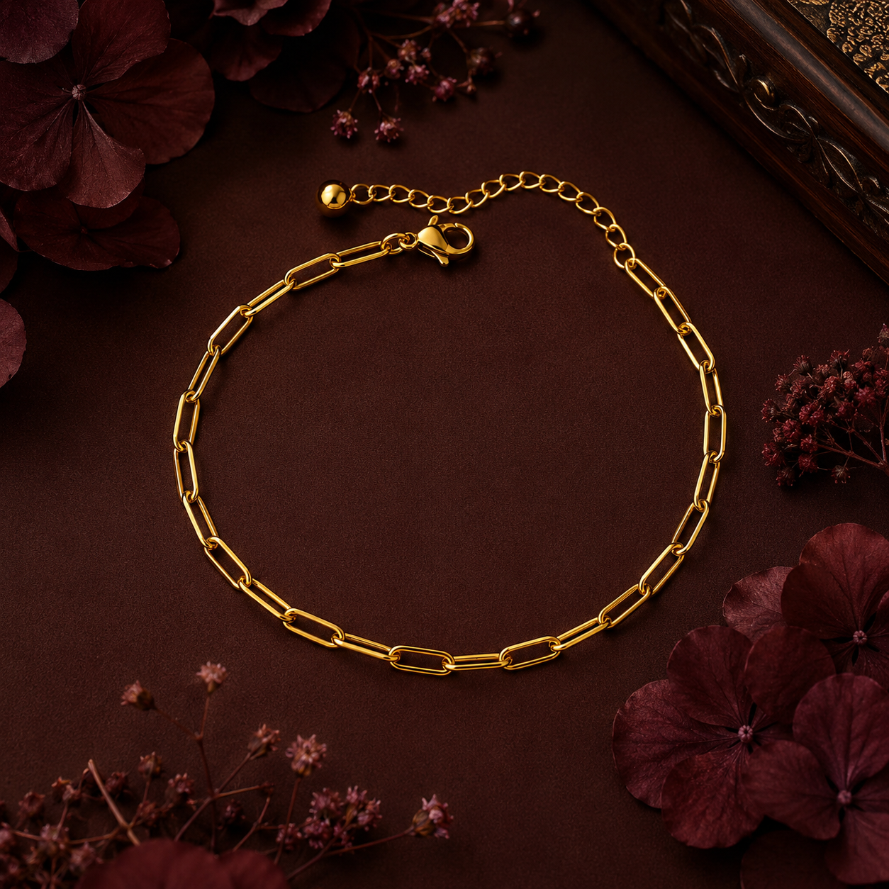 Aurielle Paperclip Luxe Anklet