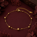 Aurielle Golden Bead Anklet