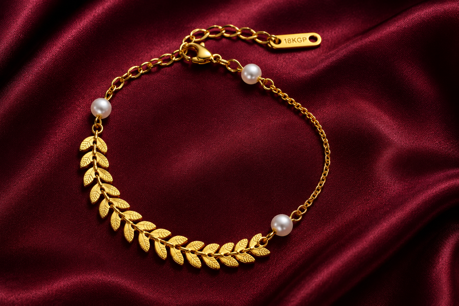 Aurielle Laurel Pearl Anklet