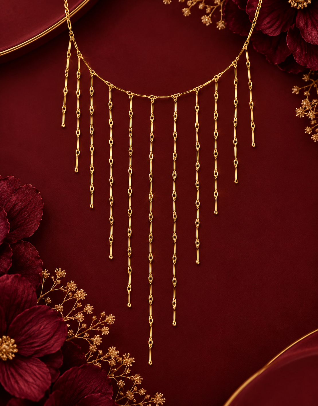 Aurielle Cascade Fringe Necklace