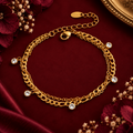 Aurielle Luxe Crystal Charm Anklet
