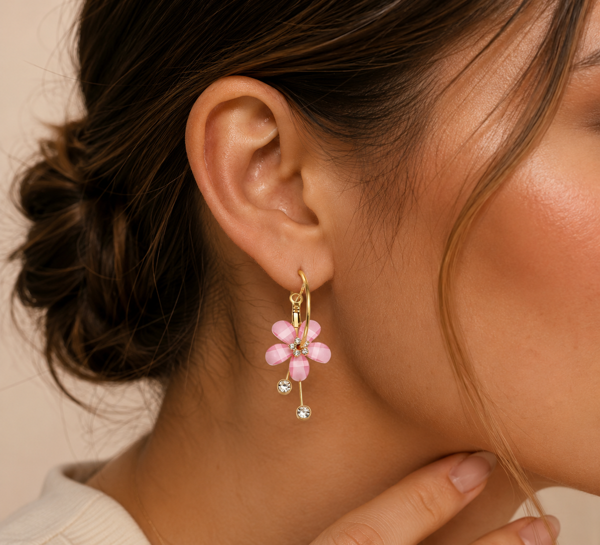 Aurielle Bloom Crystal Drop Hoop Earrings Collection