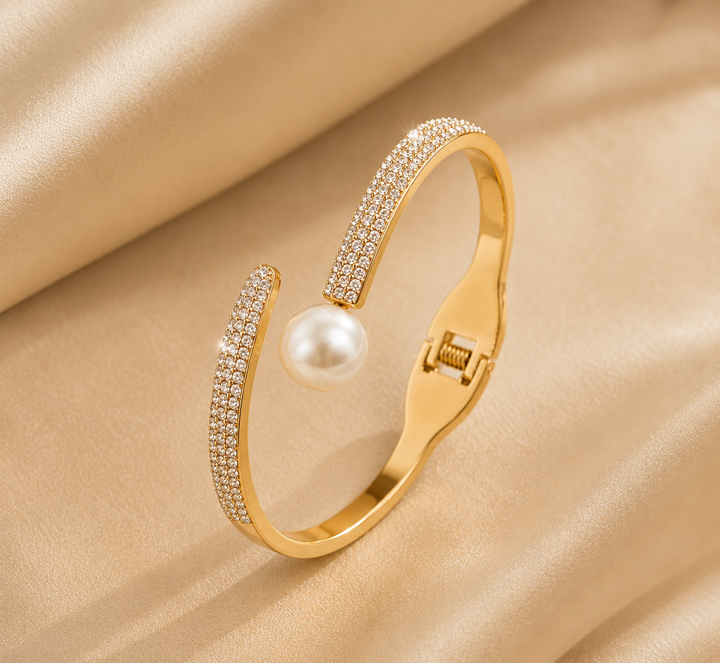 Aurielle Pearl Radiance Cuff Bracelet