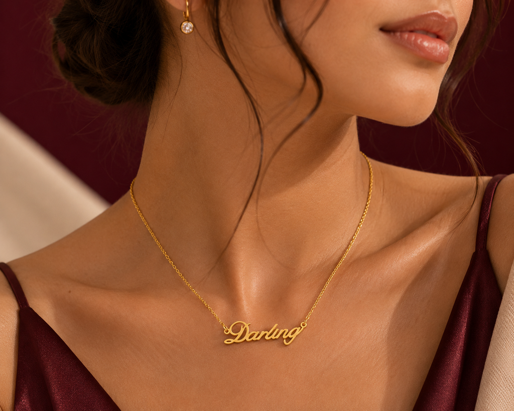 Aurielle Darling Script Necklace