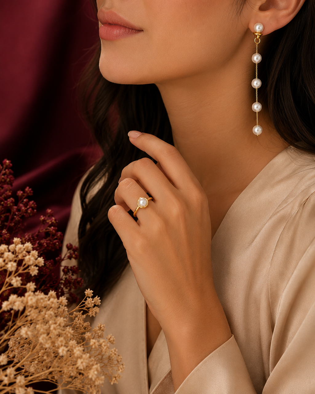 Aurielle Pearl Cascade Earrings