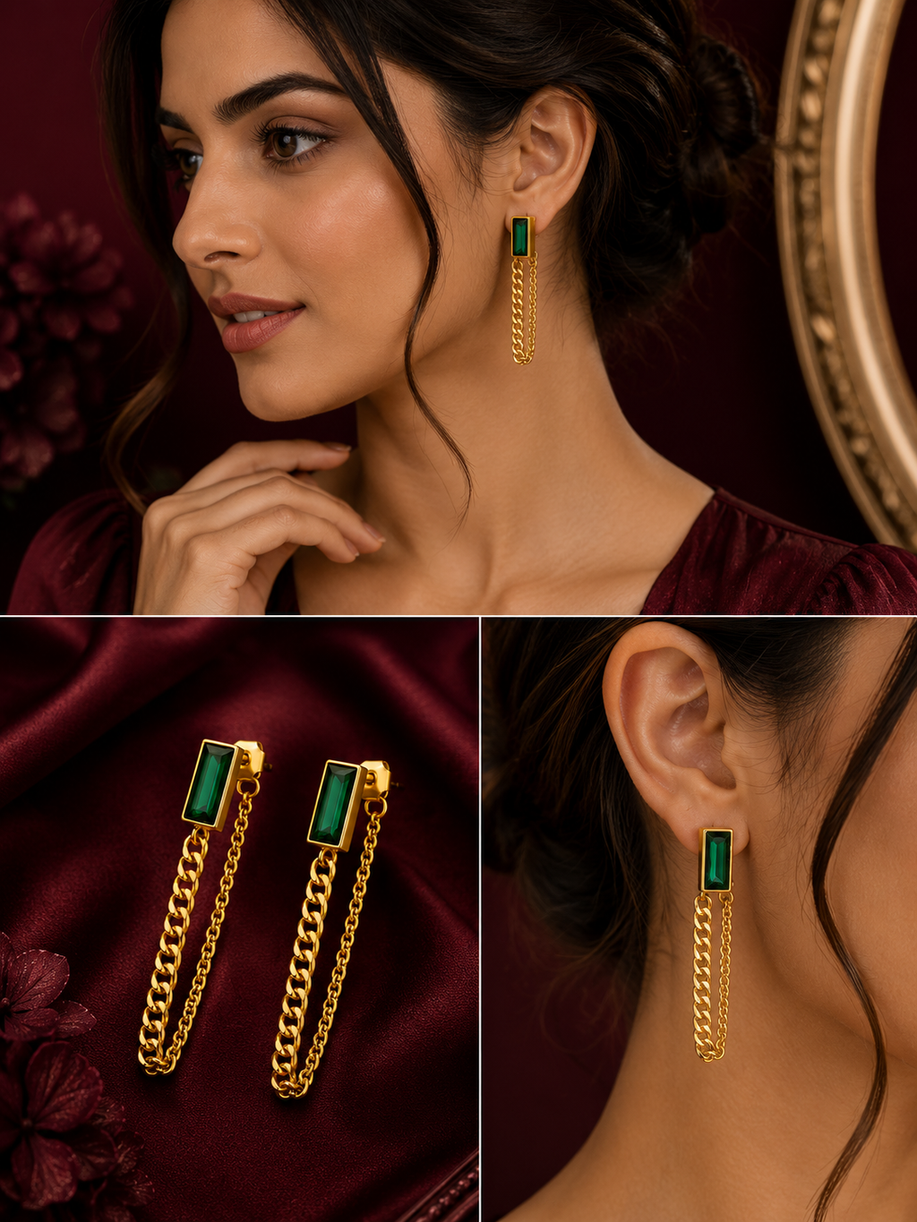 Aurielle Royale Chain Drop Earrings