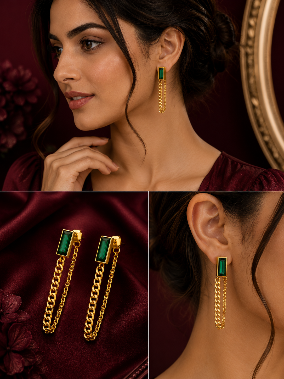 Aurielle Royale Chain Drop Earrings