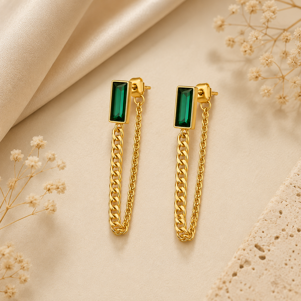 Aurielle Royale Chain Drop Earrings