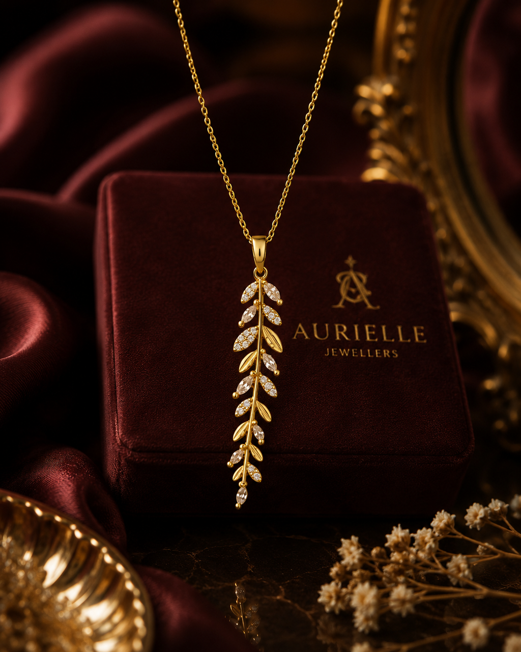 Aurielle Golden Vine Necklace
