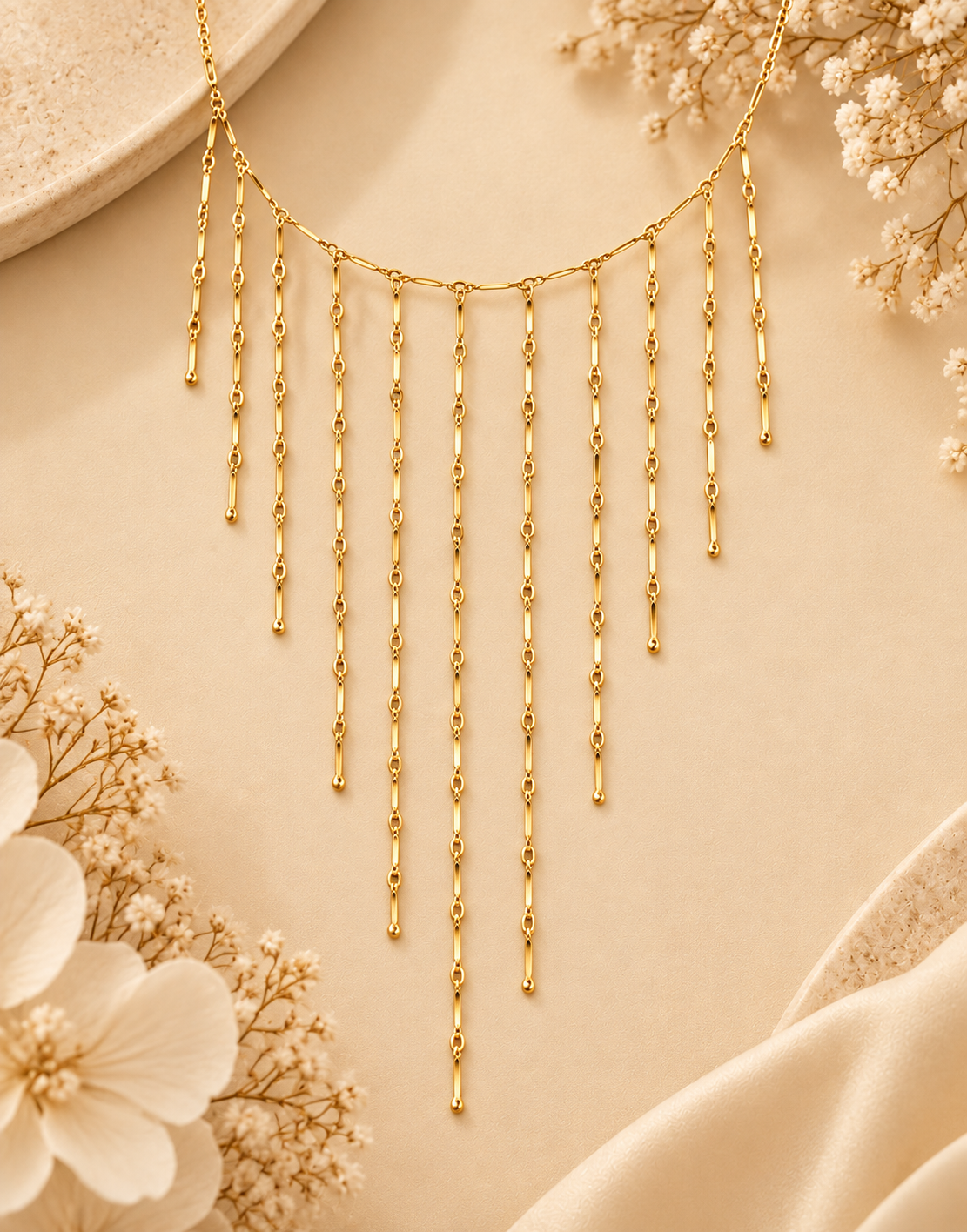 Aurielle Cascade Fringe Necklace