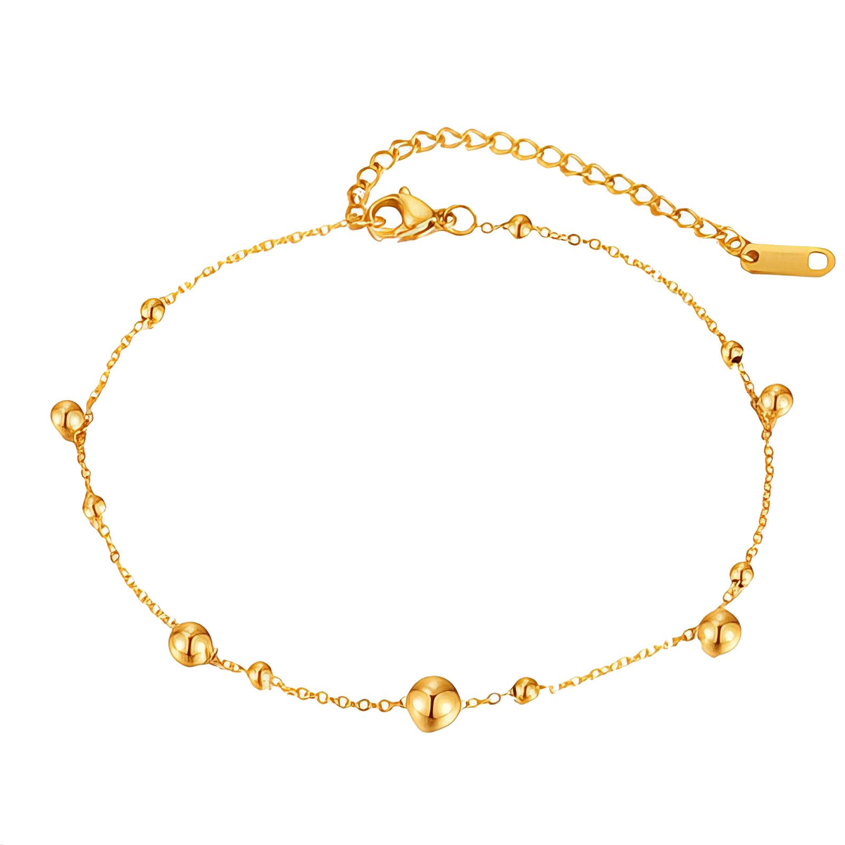 Aurielle Golden Bead Anklet